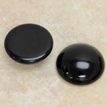 Glass Medium Dome Cabochon - Round 20MM JET