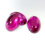 Plastic Flat Back Foiled Cabochon - Oval 18x13MM FUCHSIA