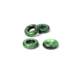 Czech Pressed Glass Ring - 09MM TIGEREYE GREEN