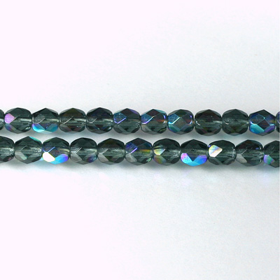 Czech Glass Fire Polish Bead - Round 05MM MONTANA AB