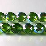 Czech Glass Fire Polish Bead - Round 12MM OLIVINE AB