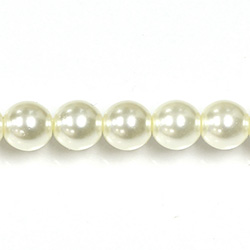 Czech Glass Pearl Bead - Round 03MM WHITE 70401