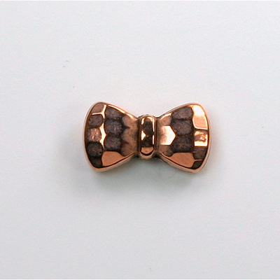 Metalized Plastic Faceted Bead - Bowtie 17x9MM ANT COPPER