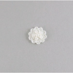 Plastic Carved Flower - Cluster 11MM WHITE