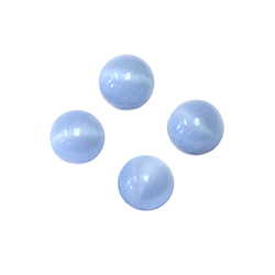 German Glass Medium Dome Lampwork Cabochon - Round 05MM LIGHT BLUE MOONSTONE