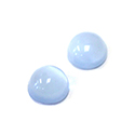 German Glass Medium Dome Lampwork Cabochon - Round 05MM LIGHT BLUE MOONSTONE