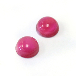 German Glass Medium Dome Lampwork Cabochon - Round 05MM RED MOONSTONE
