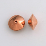 Metalized Plastic Smooth Bead - Saucer 15MM COPPER