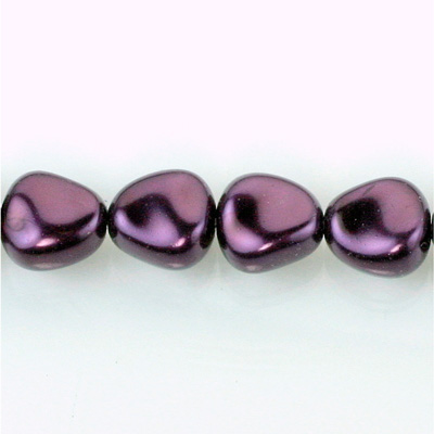 Czech Glass Pearl Bead - Potato 16x14MM AMETHYST 70979