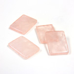 Gemstone Flat Back Flat Top Straight Side Stone - Cushion 14x10MM ROSE QUARTZ