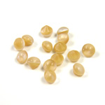 Glass Point Back Buff Top Stone Opaque Doublet - Round 20SS BEIGE MOONSTONE