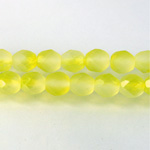 Czech Glass Fire Polish Bead - Round 08MM YELLOW 93980