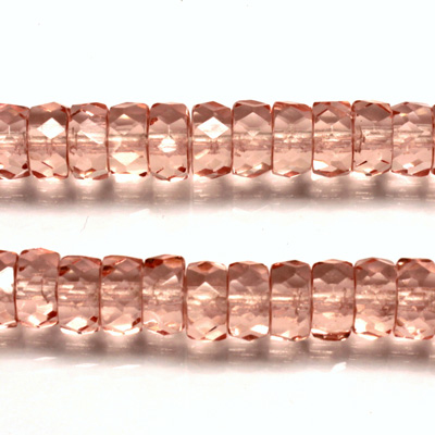 Czech Glass Fire Polished Bead - Rondelle 08x4MM ROSALINE