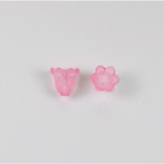 German Plastic Flower with Hole - Bell Shape 09x9MM MATTE LT ROSE