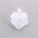 German Plastic Flower Pendant with Side-Drilled Hole - 23MM MATTE CRYSTAL