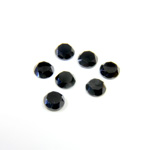 Gemstone Flat Back Stone with Faceted Top and Table - Round 06MM BLACK ONYX