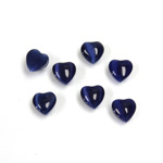 Fiber-Optic Cabochon - Heart 06MM CAT'S EYE BLUE