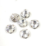 Crystal Stone in Metal Sew-On Setting - Rose Montee SS30 CRYSTAL-SILVER