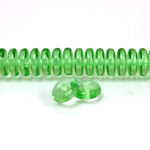 Czech Pressed Glass Bead - Smooth Rondelle 8MM PERIDOT