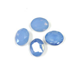 Cut Crystal Point Back Fancy Stone Foiled - Oval 10x8MM OPAL BLUE
