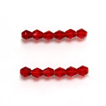 Czech Glass Fire Polished Bead - Bicone 05MM RUBY