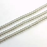 Czech Pressed Glass Bead - Smooth Round 03MM BLACK DIAMOND