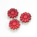 Glass Flat Back Foiled Mirror - Daisy 10MM MATTE RUBY