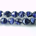 Czech Glass Fire Polish Bead - Round 10MM PORPHYR SAPPHIRE