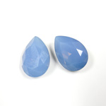 Cut Crystal Point Back Fancy Stone Foiled - Pear 18x13MM OPAL BLUE