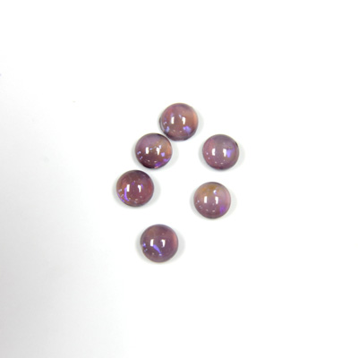Glass Medium Dome Lampwork Cabochon - Round 05MM OPAL TANZANITE (04792)
