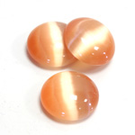 Fiber-Optic Cabochon - Round 18MM CAT'S EYE PEACH