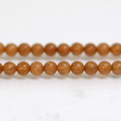 Plastic Bead - Linen Quartz Color Smooth Round 06MM MATTE BROWN