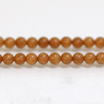 Plastic Bead - Linen Quartz Color Smooth Round 06MM MATTE BROWN