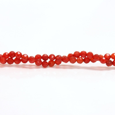 Gemstone Bead - Faceted Round 04MM CORNELIAN