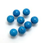 Gemstone 1-Hole Ball 08MM HOWLITE DYED TURQUOISE