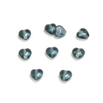 Czech Pressed Glass Bead - Smooth Heart 06x6MM MONTANA