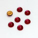 Glass Medium Dome Foiled Cabochon - Round 07MM FUCHSIA