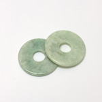 Gemstone Bead - Donut Round Smooth 35MM JADEITE