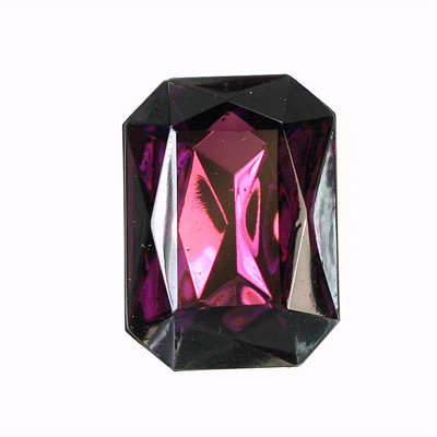 Glass Point Back Tin Table Cut (TTC) Stone - Cushioned Octagon 25x18MM AMETHYST