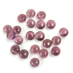 Fiber-Optic Cabochon - Round 05MM CAT'S EYE PURPLE