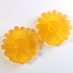 Plastic No-Hole Flower - Daisy 26MM MATTE TOPAZ