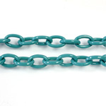 Plastic Chain Smooth Oval Link 13x9MM TURQUOISE