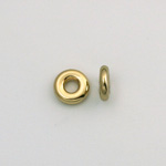 Metalized Plastic Smooth Bead - Ring 08MM GOLD