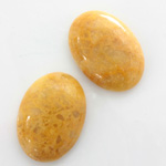 Gemstone Cabochon - Oval 25x18MM YELLOW JASPER