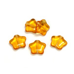 Czech Pressed Glass Bead - Star 12MM TOPAZ