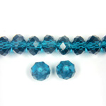 Chinese Cut Crystal Bead - Rondelle 06x8MM BLUE ZIRCON