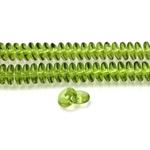 Czech Pressed Glass Bead - Smooth Rondelle 6MM OLIVINE