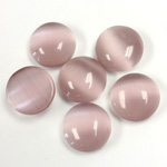 Fiber-Optic Cabochon - Round 12MM CAT'S EYE LT PURPLE