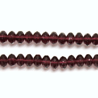 Czech Glass Fire Polish Bead - Rondelle Donut 05x3MM AMETHYST