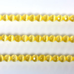 Fiber Optic Synthetic Cat's Eye Bead - Round Faceted 04MM CAT'S EYE YELLOW